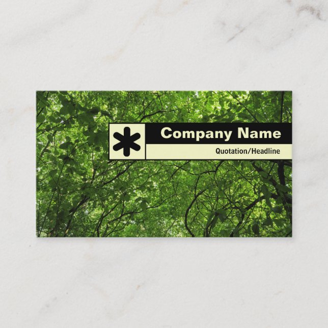 Edge Labelled - Woodland Canopy Business Card (Front)