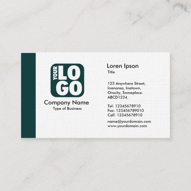 Edge (Logo) - Dark Green Business Card (Front)