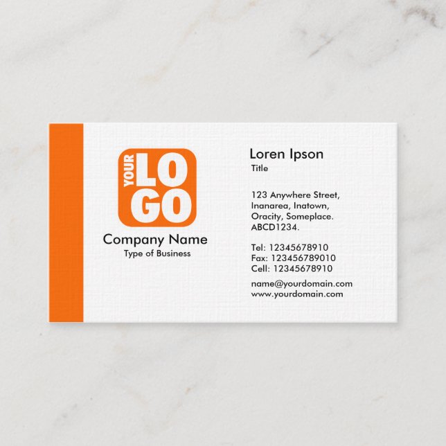 Edge (Logo) - Orange Business Card (Front)