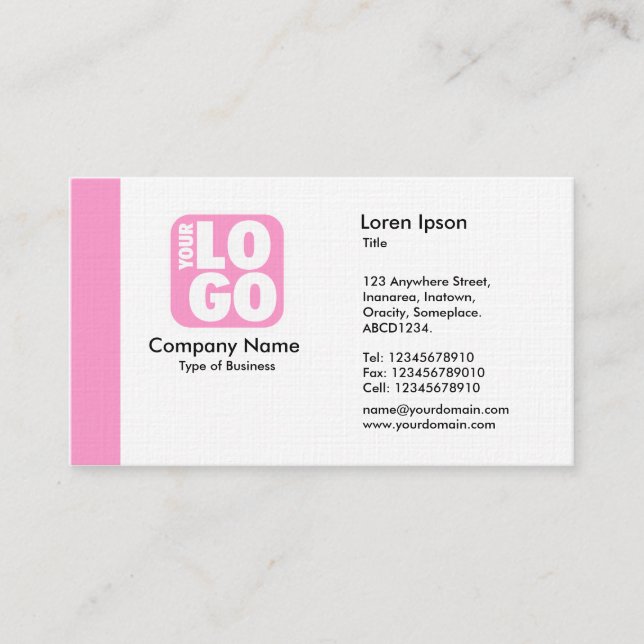 Edge (Logo) - Pink Business Card (Front)