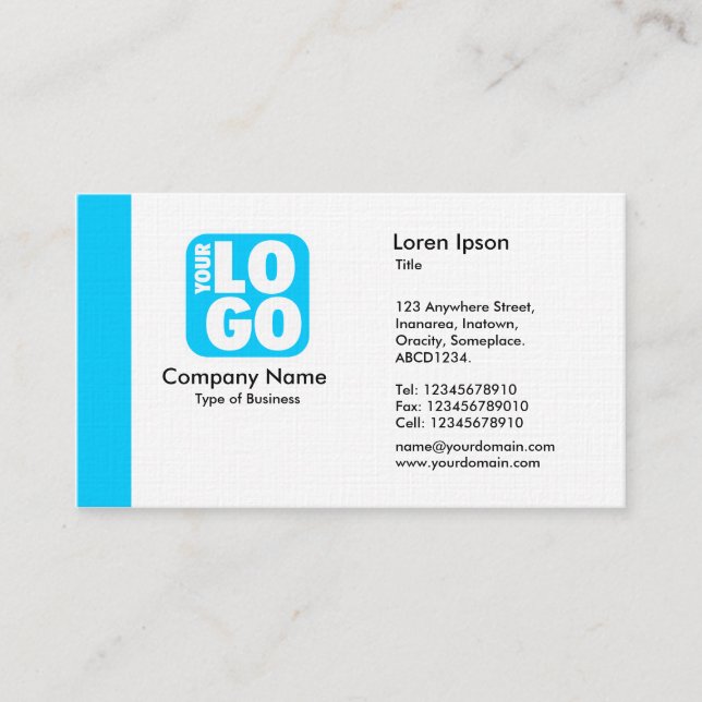 Edge (Logo) - Sky Blue Business Card (Front)
