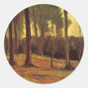 Edge of a Wood by Vincent van Gogh Classic Round Sticker