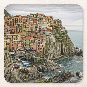 Edge of Italy - Manarola - Square Coaster