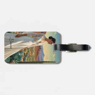 Edge of purification - Woman in a dessert  Luggage Tag