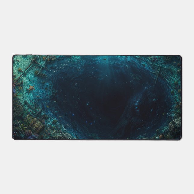 Edge of the Abyss – Deep Ocean Leviathan Extended  Desk Mat (Front)