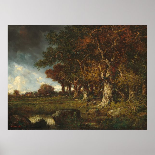 Edge of the Forest - Diaz de la Peña Fine Art Poster (Front)