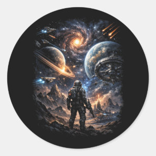 Edge of the Galaxy Classic Round Sticker