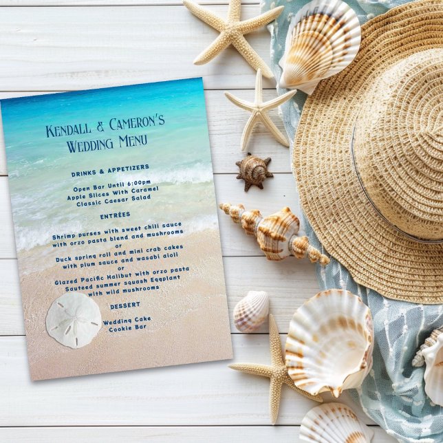 Edge of the Sea Wedding Menu Template (Creator Uploaded)