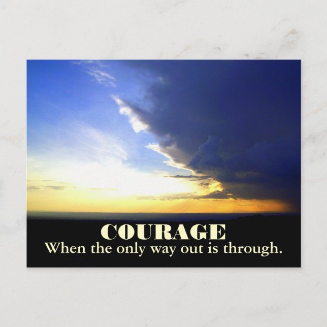 Edge of the Storm COURAGE postcard (Front)