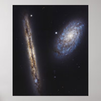 Edge-On Galaxy Ngc 4302 & Tilted Galaxy Ngc 4298