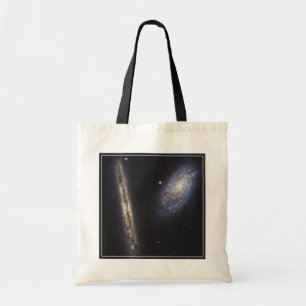 Edge-On Galaxy Ngc 4302 & Tilted Galaxy Ngc 4298 Tote Bag