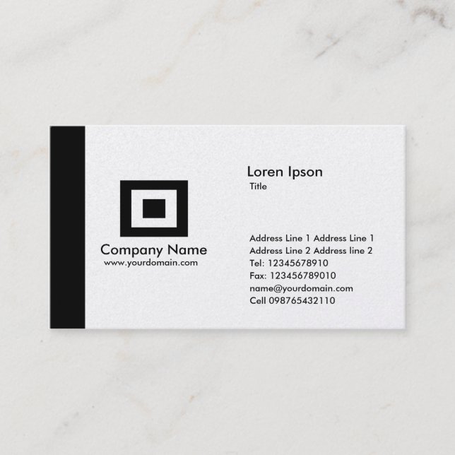 Edge Pearl - Black Business Card (Front)