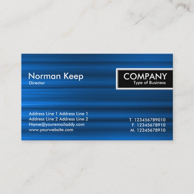 Edge Tag - Brushed Blue Texture (Front)