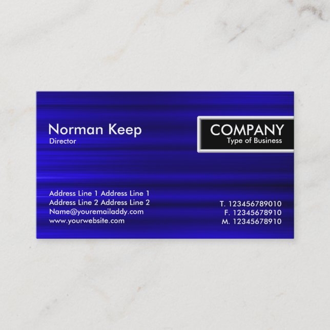 Edge Tag - Brushed BlueTexture (Front)