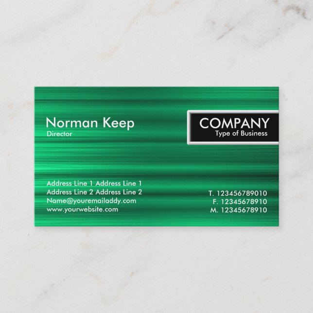 Edge Tag - Brushed Green Texture (Front)