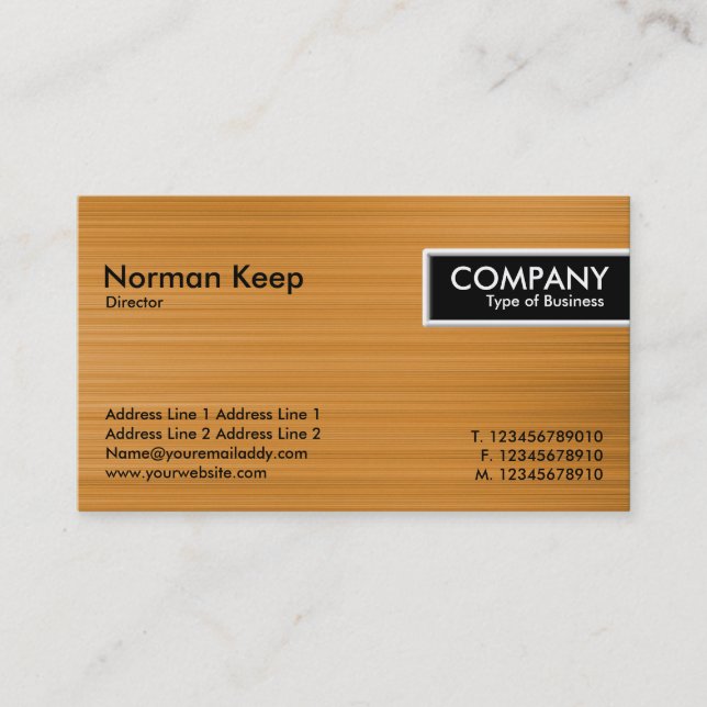 Edge Tag - Brushed Ochre Texture (Front)