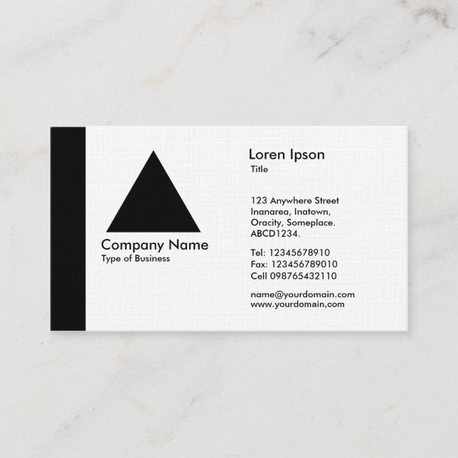Edge Triangle - Black Business Card (Front)