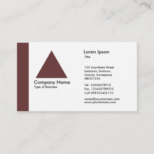 Edge Triangle - Dark Brown Business Card