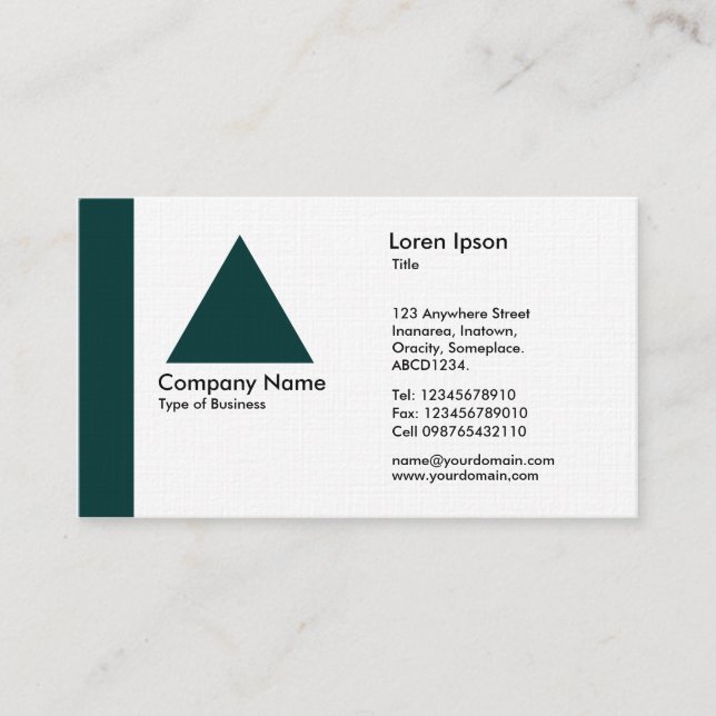 Edge Triangle - Dark Green Business Card (Front)