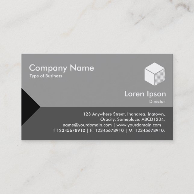 Edge Triangle II - Shades of Grey Business Card (Front)