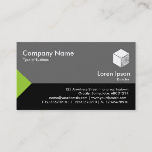 Edge Triangle III - Martian Green, Black with Grey Business Card