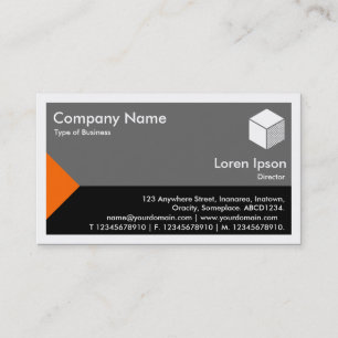 Edge Triangle - Orange, Black & Grey Business Card