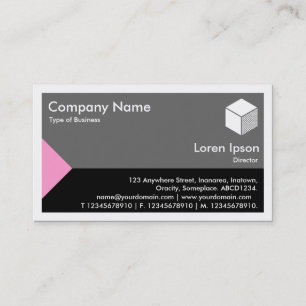 Edge Triangle - Pink, Black & Grey Business Card