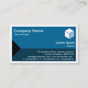 Edge Triangle - Shades of Desert Blue Business Card