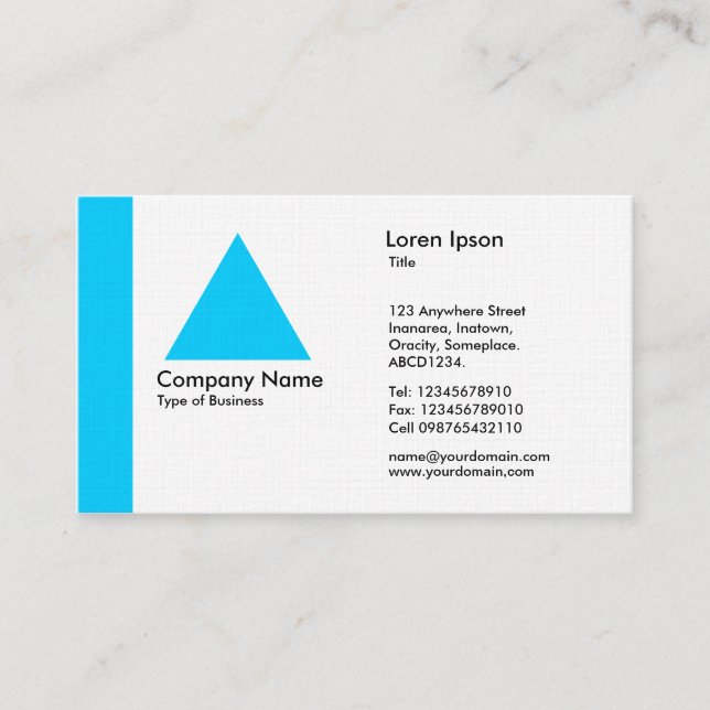 Edge Triangle - Sky Blue Business Card (Front)