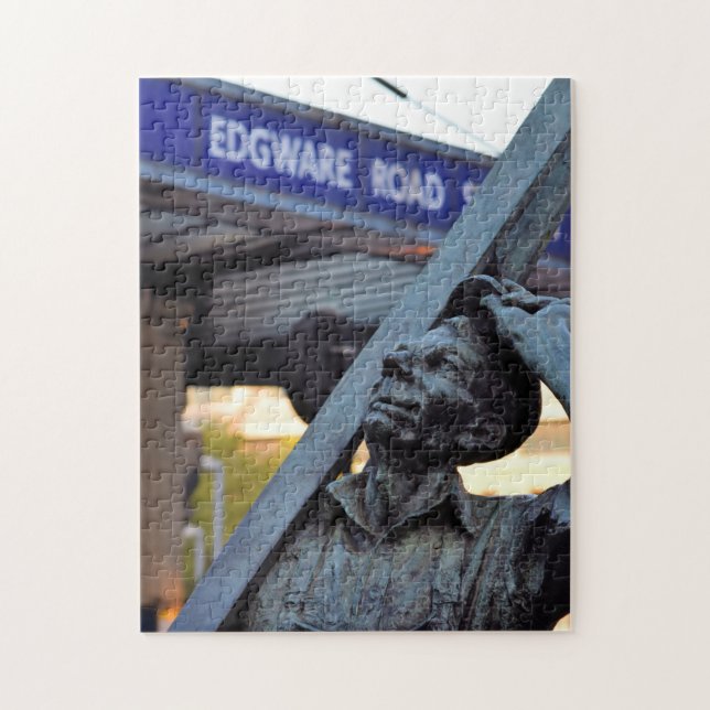 Edgeware Road Station Statue - 11x14 - 252 pcs. Jigsaw Puzzle (Vertical)