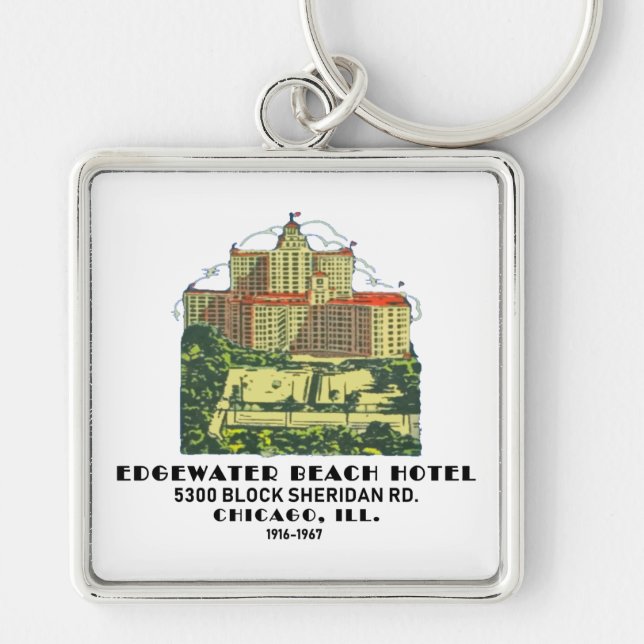 Edgewater Beach Hotel, Chicago, Illinois Key Ring (Front)