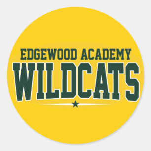 Edgewood Academy; Wildcats Classic Round Sticker
