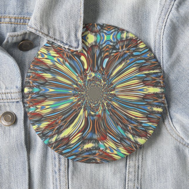 Edgy African Urban Pop Art Abstract Optical Design 6 Cm Round Badge (In Situ)