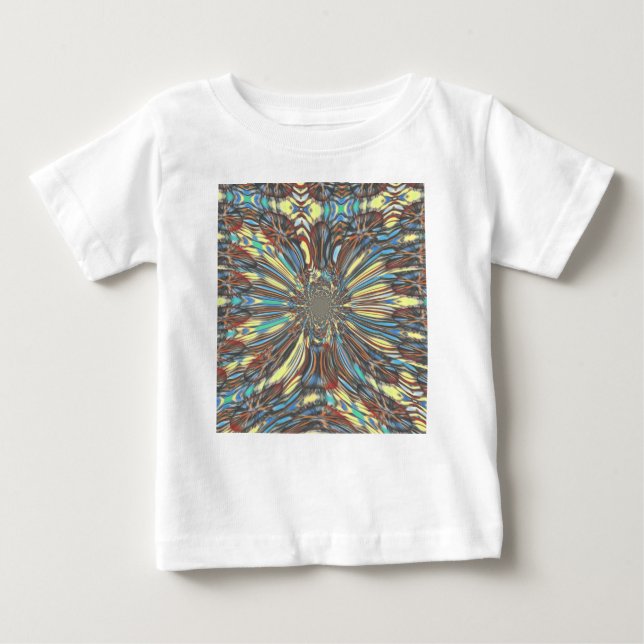Edgy African Urban Pop Art Abstract Optical Design Baby T-Shirt (Front)