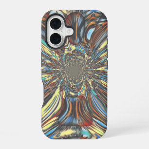 Edgy African Urban Pop Art Abstract Optical Design iPhone 16 Case