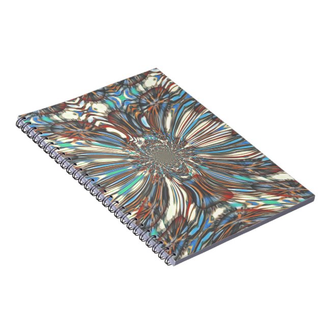 Edgy African Urban Pop Art Abstract Optical Design Spiral Notebook (Right Side)