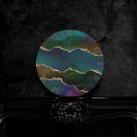 Edgy Agate | Dark Moody Jewel Tone Mystic Teal<br><div class="desc">Sophisticated jewel tone elegance of organic agate stone featuring gorgeous ebbs and flows of metallic veins and beautiful fluid watercolor texture. The conceptual modern abstract aesthetic brings a luxury to add a perfect pop of colour and personal style. Also transferable to school/office supplies or decor for an easy DIY home...</div>