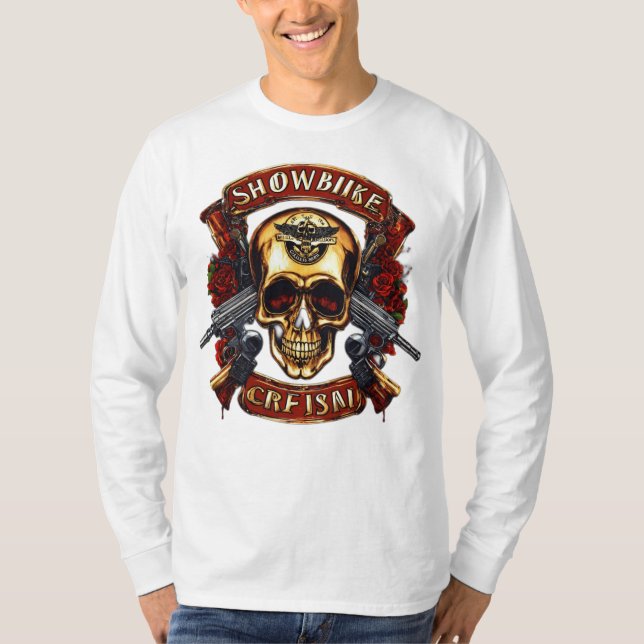 "Edgy and Bold: Skull Printed man T-Shirt (Front)
