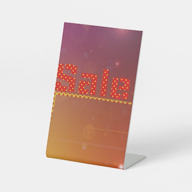 Edgy and Funky Sale Sign with Flashy and Vibrant  (Front)