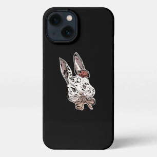 Edgy, artistic rabbit illustration - Unique art iPhone 13 Case