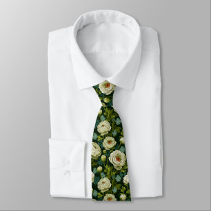 Edgy Best Man Ranunculus Floral Tie