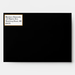 Edgy Black Gothic Abstract Amazing Fab Wedding Envelope