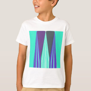 Edgy Blue Purple Cyan Chevron Art Print T-Shirt