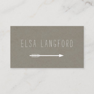 Edgy Bohemian Arrow with Handwritten Text II Business Card