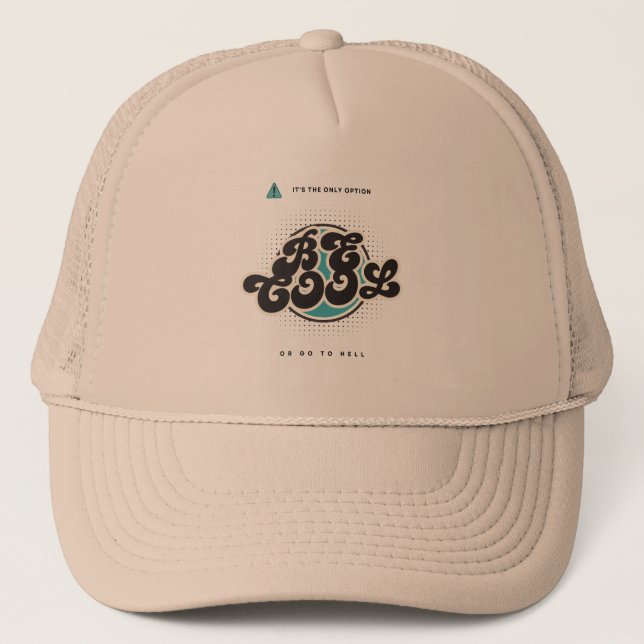 "Edgy Bold Typography - High-Impact Design" Trucker Hat (Front)