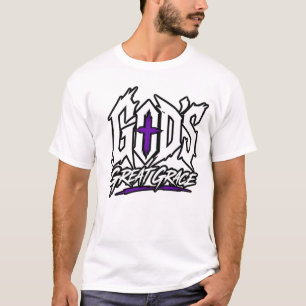 Edgy Christian Metal Style God's Great Grace T-Shi T-Shirt