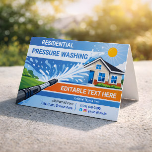 Edgy Cracked Residential pressure washing Mural Business Card