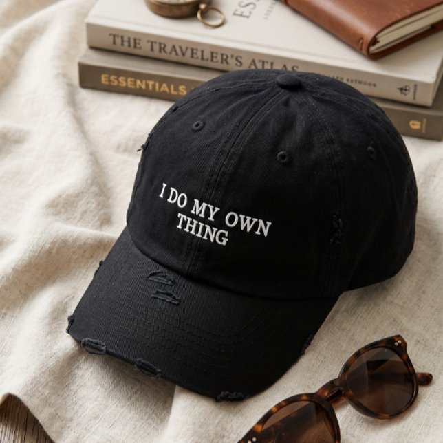 Edgy Distressed Black Dad Hat (Creator Uploaded)