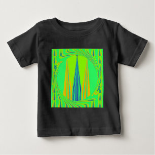 Edgy Geometrical Neon Design Baby T-Shirt