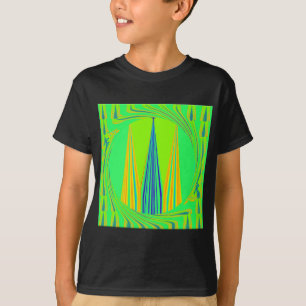 Edgy Geometrical Neon Design T-Shirt